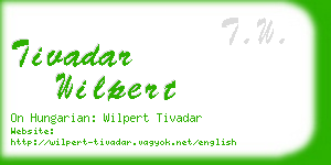 tivadar wilpert business card